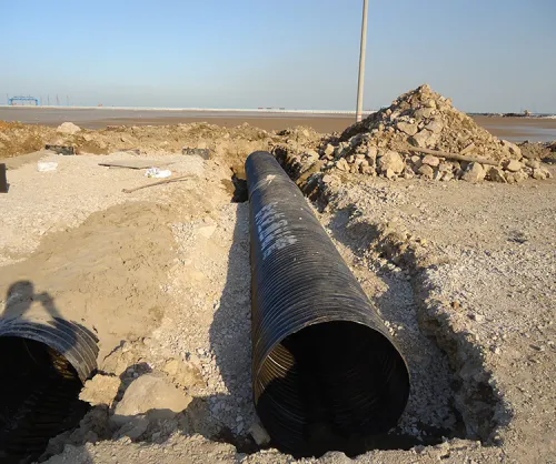 Corrugated steel irrigation culvert