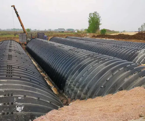 Corruated steel drainage pipe