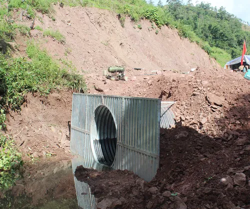 Corrugated steel sewer pipe