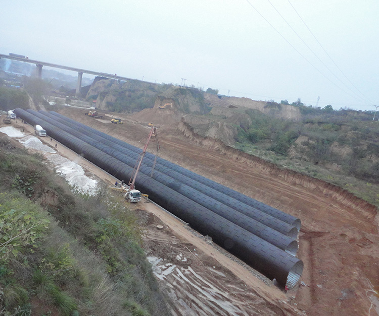 Hot dip corrugated metal pipe