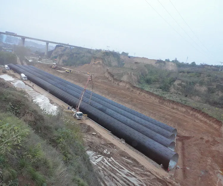 Hot dip corrugated metal pipe
