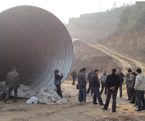CSP corrugated metal culvert