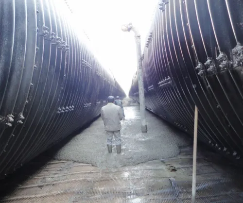 Metal corrugate pipe culvert