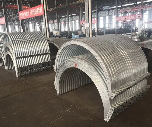 Flanged nestable corrugated metal pipe