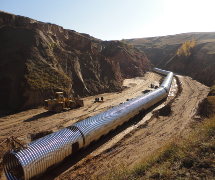 Hot dipped plastic coating steel corrugated pipe