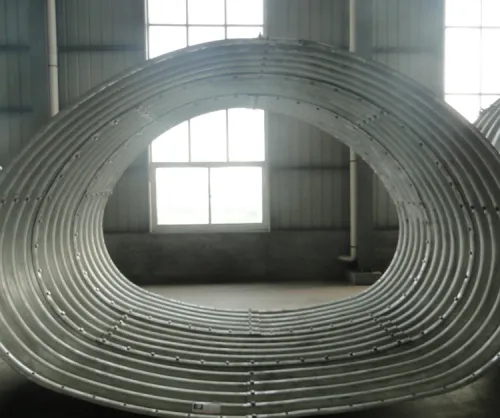 Horseshoe shape corrugated steel pipe