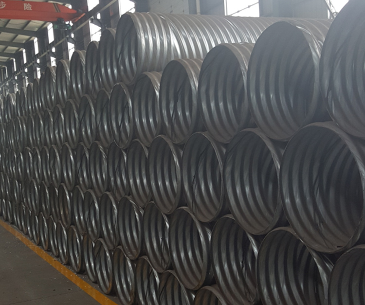 Rolled corrugated steel pipe