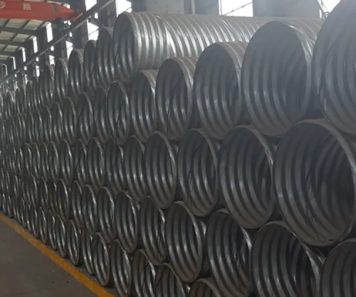 Rolled corrugated steel pipe