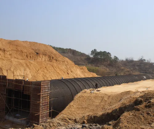 Corrugated metal pipe culvert