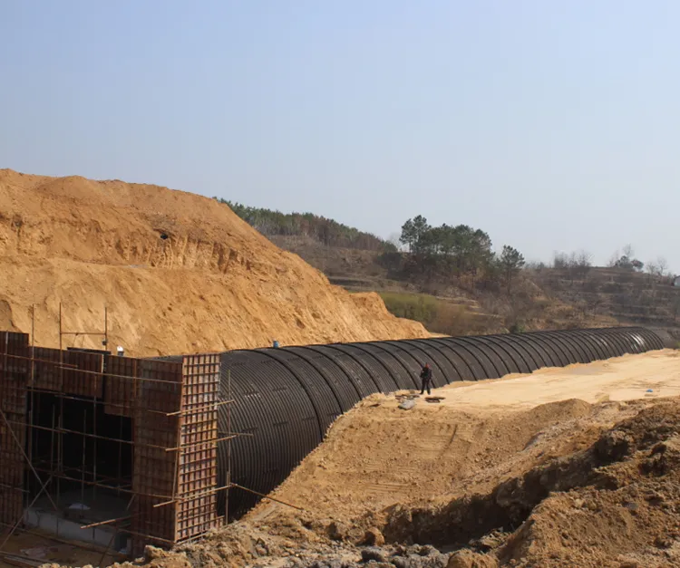 Corrugated metal pipe culvert