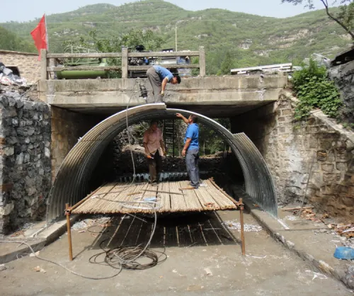 Galvanized corrugated metal pipe