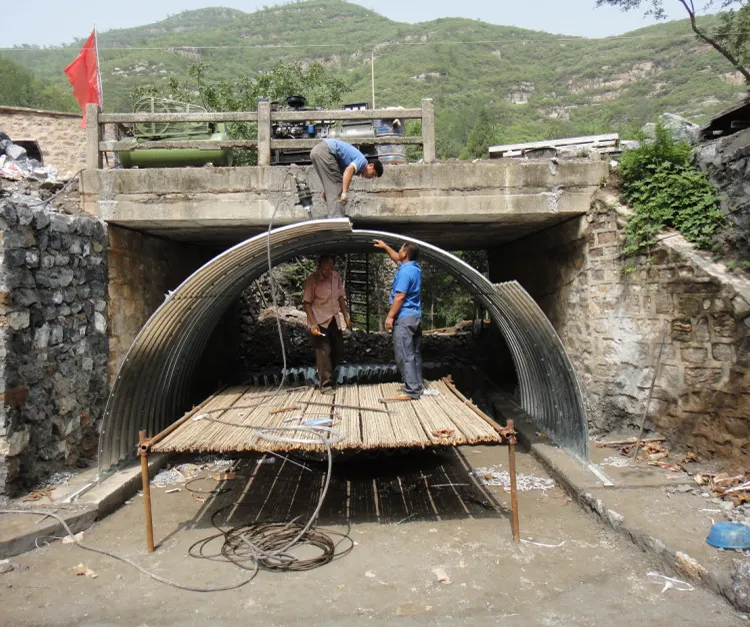 Galvanized corrugated metal pipe