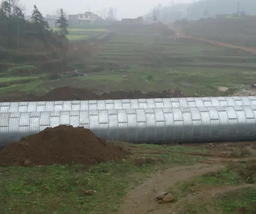 Multi plate corrugated steel pipe