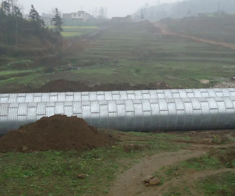 Multi plate corrugated steel pipe
