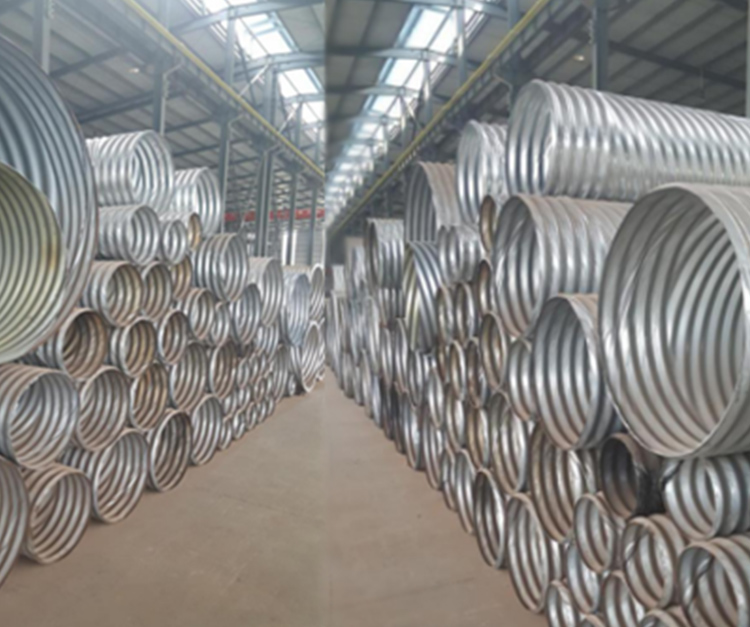 Rolled corrugated metal pipe