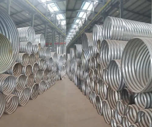 Rolled corrugated metal pipe