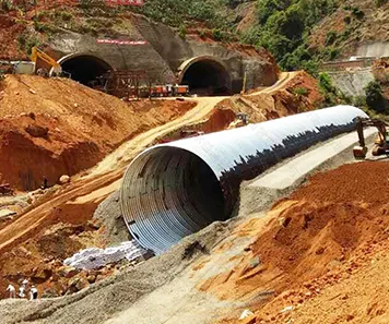 Large Span Corrugated Steel Culvert for Tunnel End
