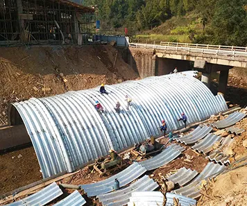 Large Span Corrugated Steel Arch Fast Construction High Strength