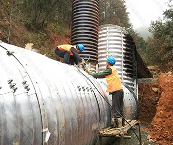 Elbow Design for Special Corrugated Steel Vertical Well, Solution of Large Slope