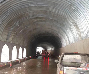 Highway Open Cut Tunnel by Corrugated Steel Structure, No Cut Off Traffic