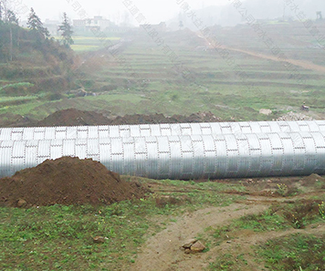 Low Bearing Capacity Foundation for Corrugated Steel Pipe-Muddy Channel