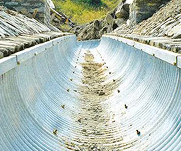 Half Circle Water Drainage Culvert in Mountains