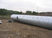 Application of the corrugated metal pipe