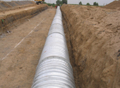 Corrugated Steel Pipe Roughly Installing Operation