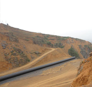 Corrugated steel pipe in BiWei expressway, diameter 3 meters