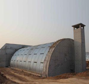 Corrugated metal structure plate arch apply to magazine