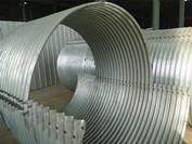 Metal corrugated culvert pipe installation