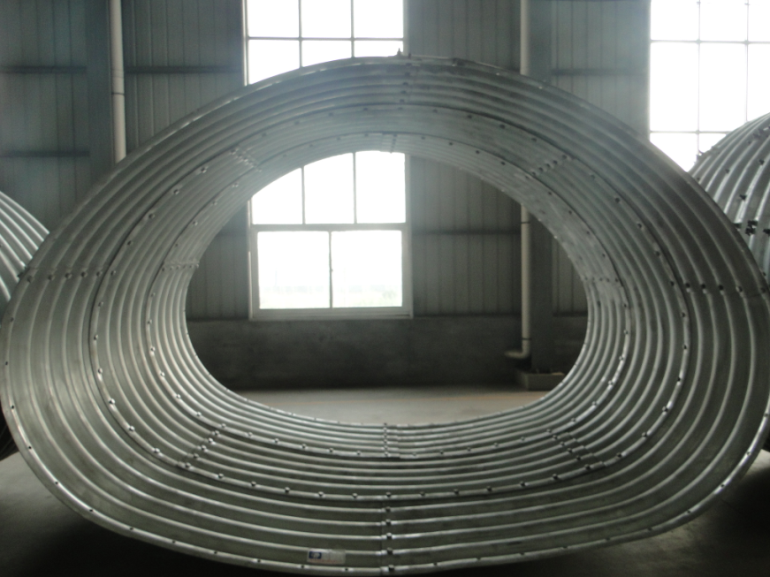 Horseshoe shape corrugated steel pipe