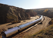 Corrugated steel culvert has good economy