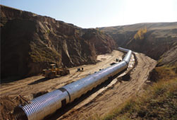 Corrugated pipe culvert