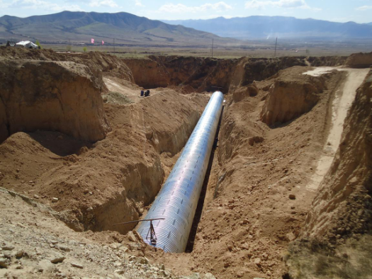 Corrugated metal culvert