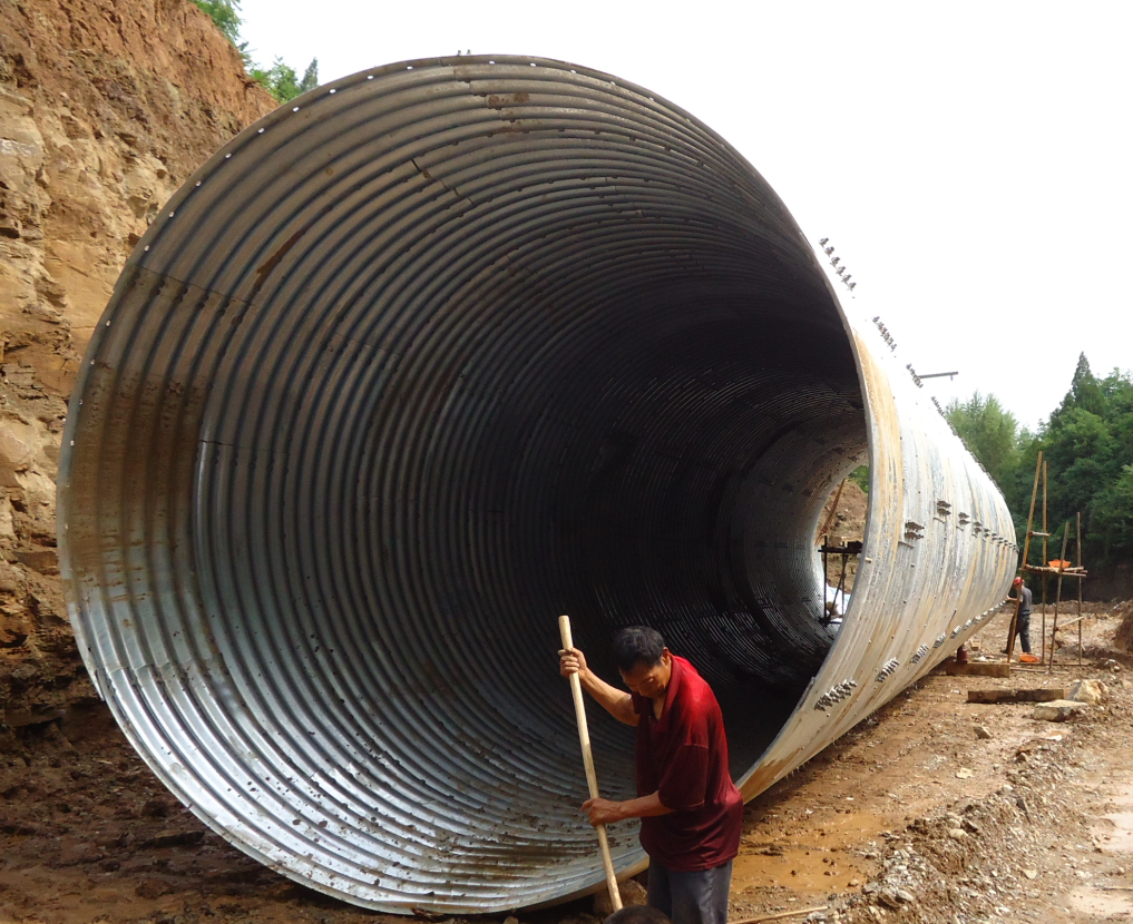 Steel corrugated pipe