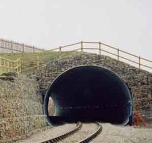 A foreign railroad corrugated steel plate channel project