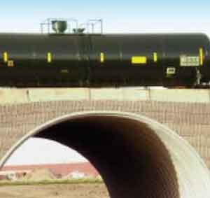 A heavy-load railroad corrugated steel plate arch bridge project abroad