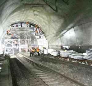 A high speed railroad tunnel reinforcement project